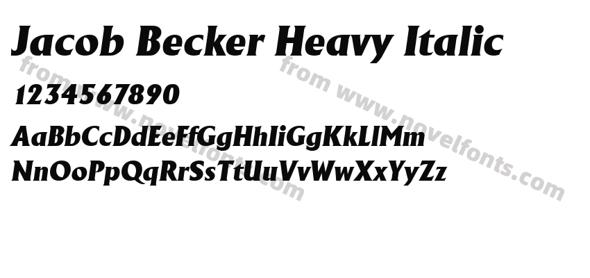 Jacob Becker Heavy ItalicPreview