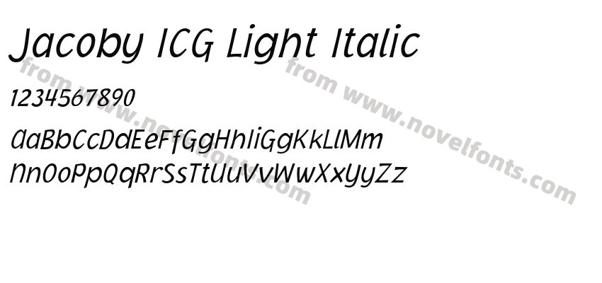 Jacoby ICG Light ItalicPreview