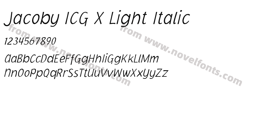 Jacoby ICG X Light ItalicPreview