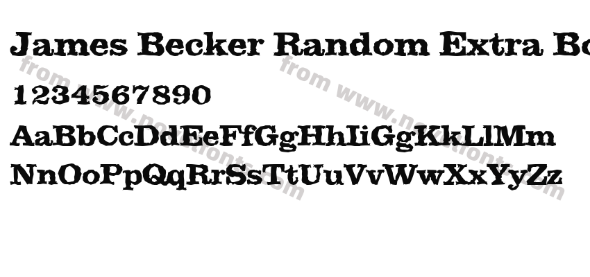 James Becker Random Extra Bold RegularPreview