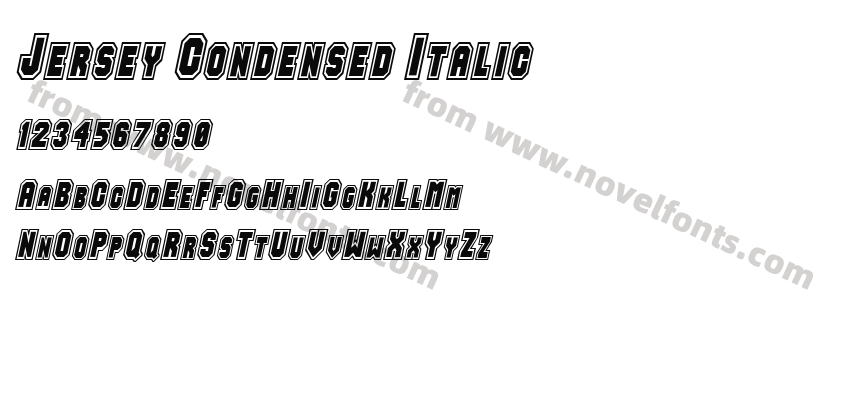 Jersey Condensed ItalicPreview