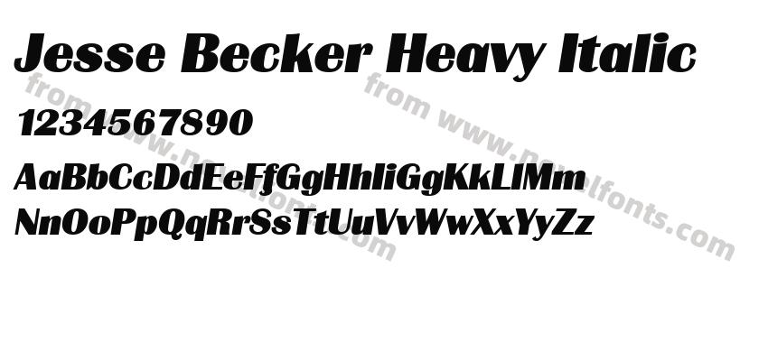 Jesse Becker Heavy ItalicPreview