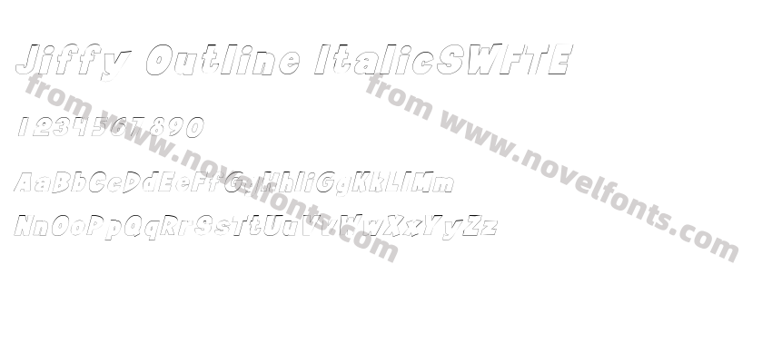 Jiffy Outline ItalicSWFTEPreview