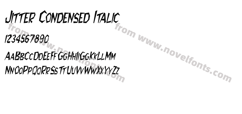 Jitter Condensed ItalicPreview