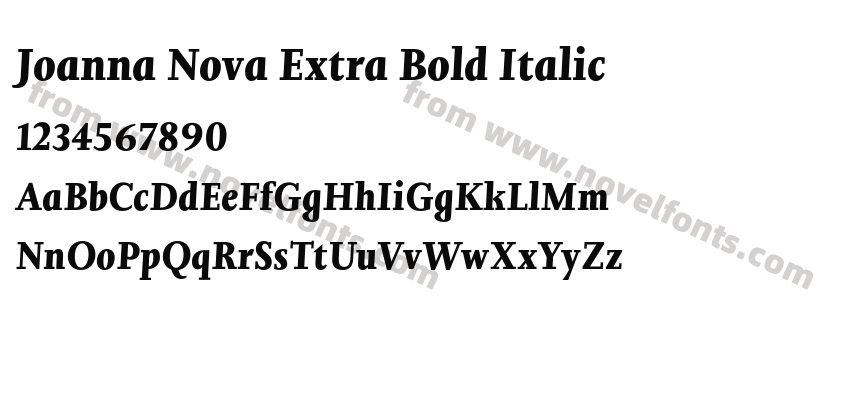 Joanna Nova Extra Bold ItalicPreview