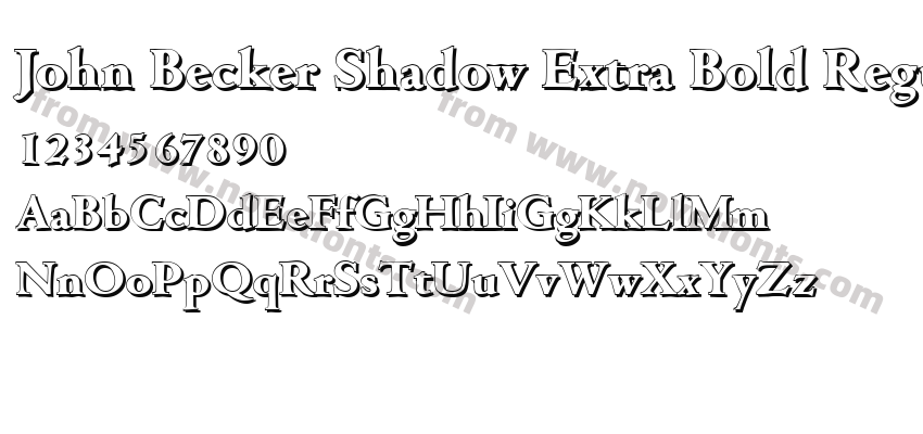 John Becker Shadow Extra Bold RegularPreview