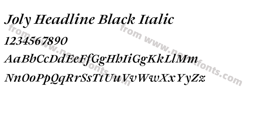 Joly Headline Black ItalicPreview