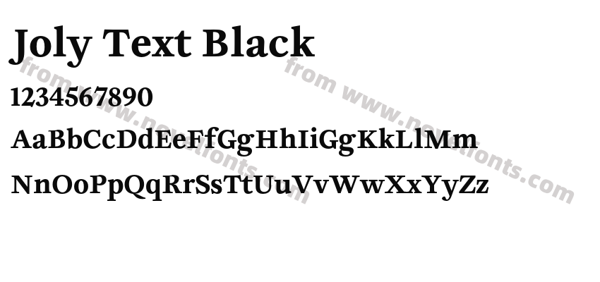 Joly Text BlackPreview