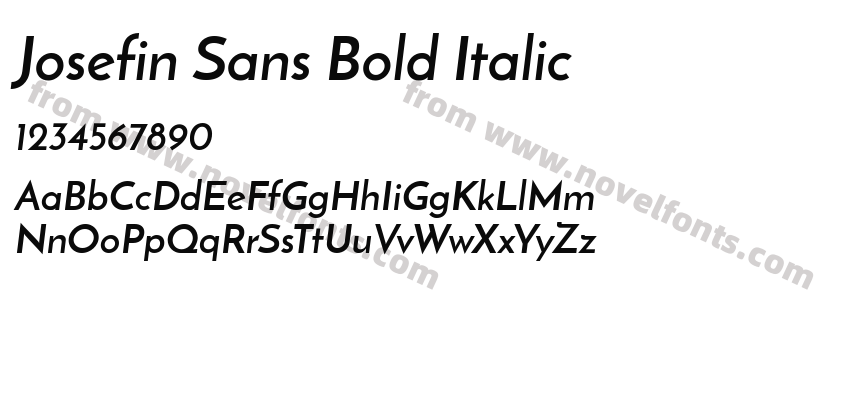 Josefin Sans Bold ItalicPreview