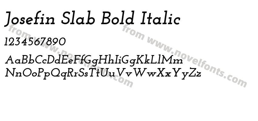 Josefin Slab Bold ItalicPreview