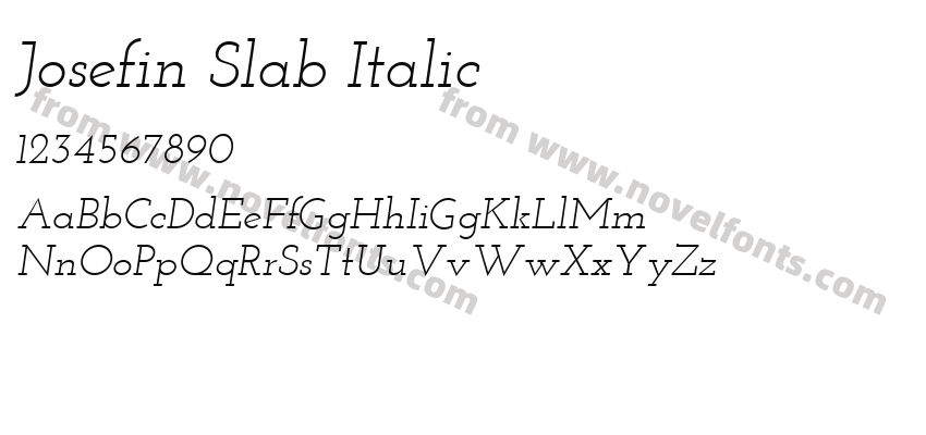 Josefin Slab ItalicPreview