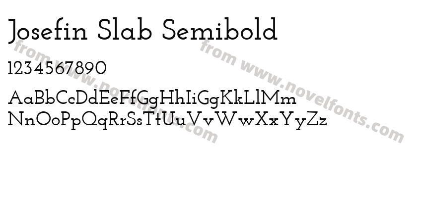 Josefin Slab SemiboldPreview