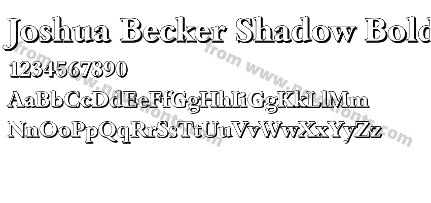 Joshua Becker Shadow BoldPreview