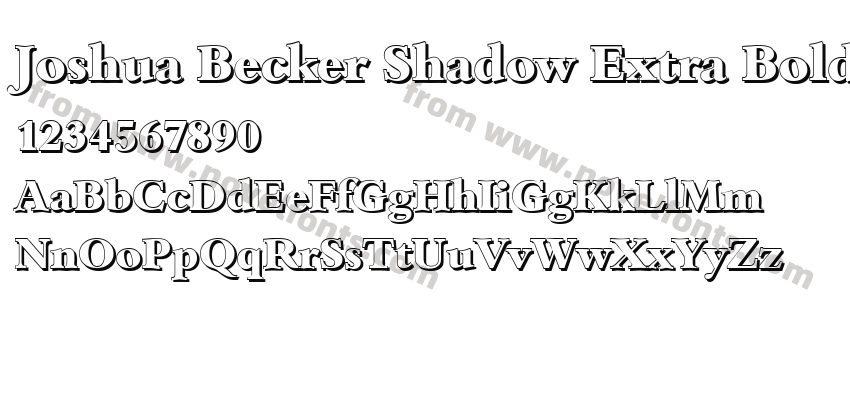 Joshua Becker Shadow Extra Bold RegularPreview