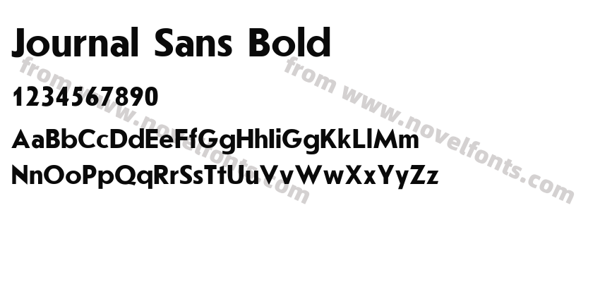 Journal Sans BoldPreview