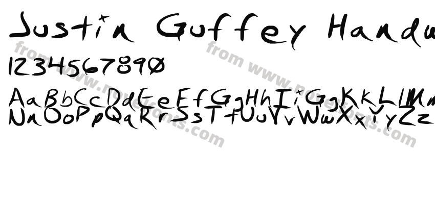 Justin Guffey HandwritingPreview