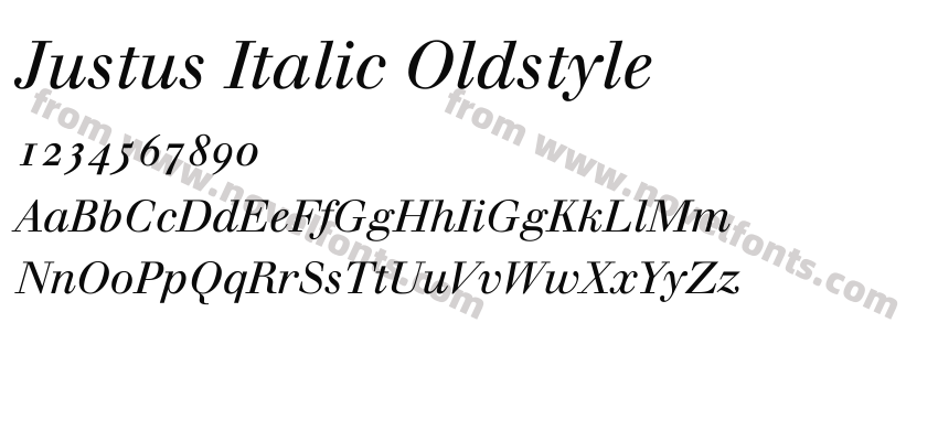 Justus Italic OldstylePreview