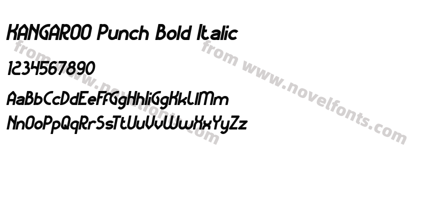 KANGAROO Punch Bold ItalicPreview