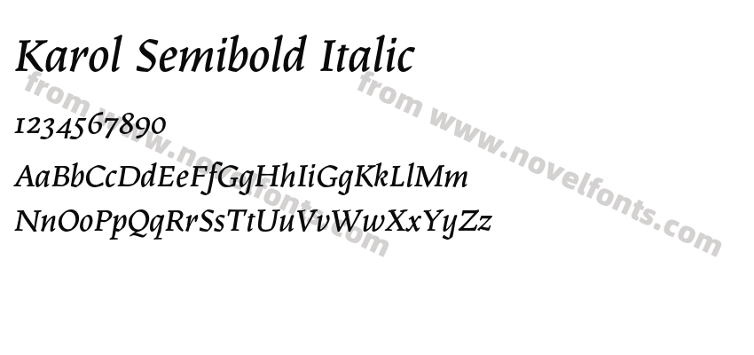 Karol Semibold ItalicPreview