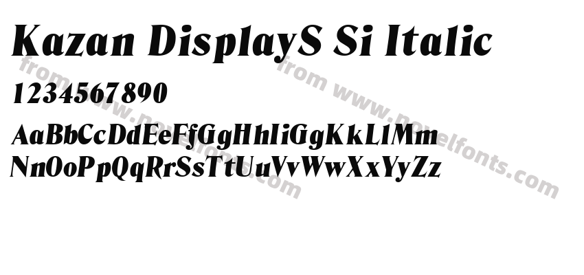 Kazan DisplayS Si ItalicPreview