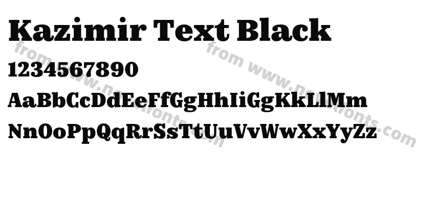 Kazimir Text BlackPreview