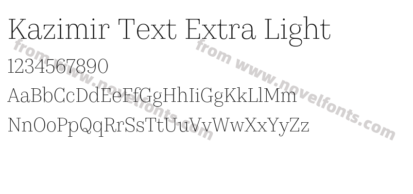 Kazimir Text Extra LightPreview