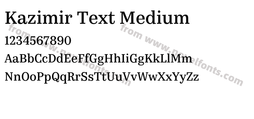 Kazimir Text MediumPreview