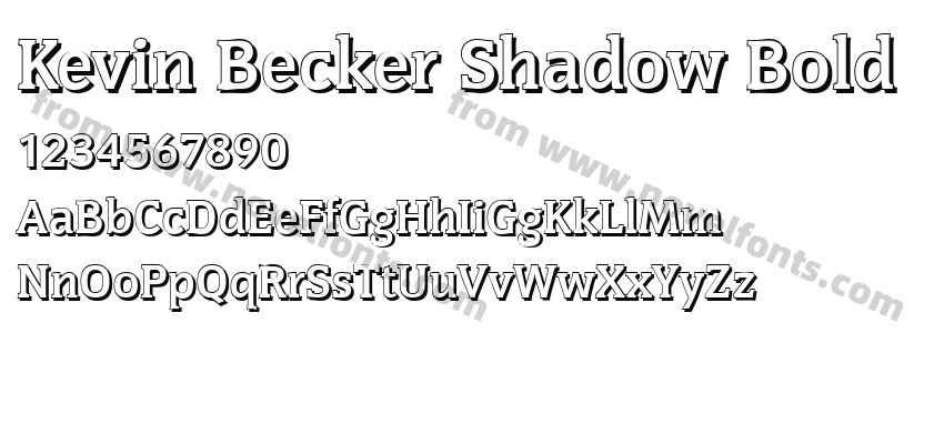 Kevin Becker Shadow BoldPreview