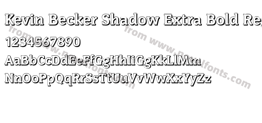 Kevin Becker Shadow Extra Bold RegularPreview