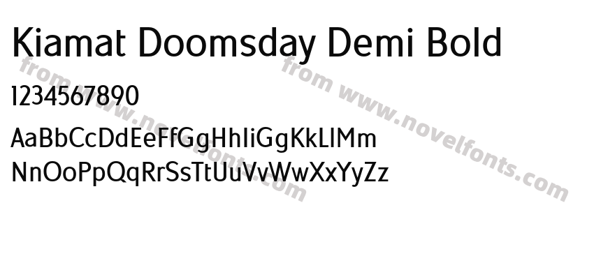 Kiamat Doomsday Demi BoldPreview