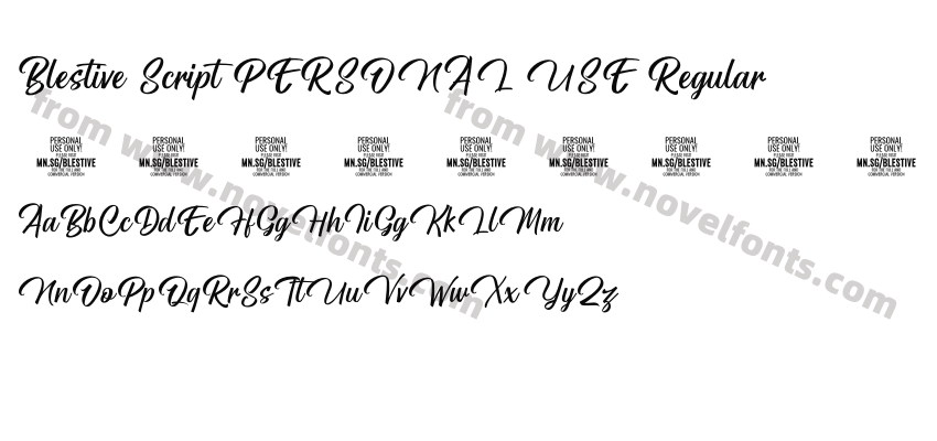 Blestive Script PERSONAL USE RegularPreview