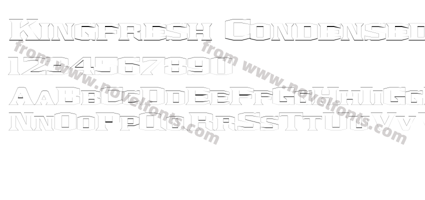 Kingfresh Condensed Outline RegularSWFTEPreview