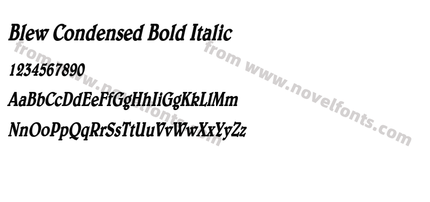 Blew Condensed Bold ItalicPreview