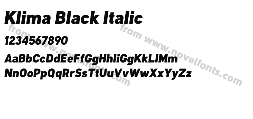 Klima Black ItalicPreview