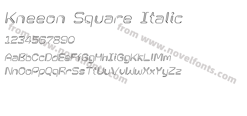 Kneeon Square ItalicPreview