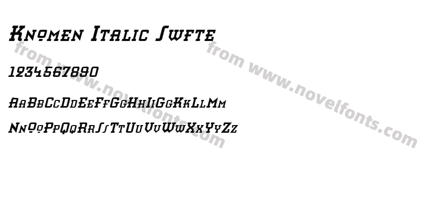 Knomen Italic SwftePreview