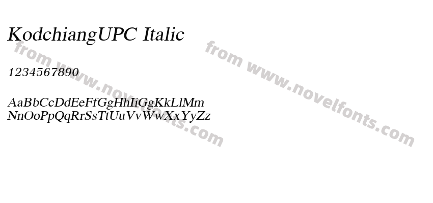 KodchiangUPC ItalicPreview