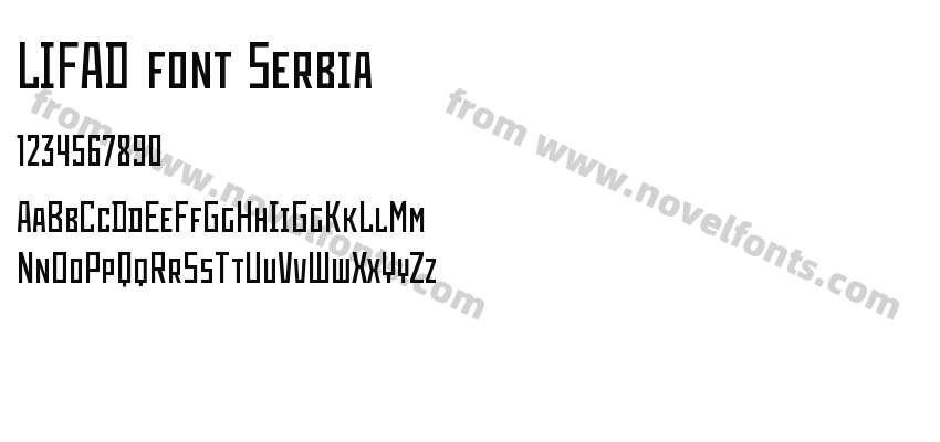 LIFAD font SerbiaPreview