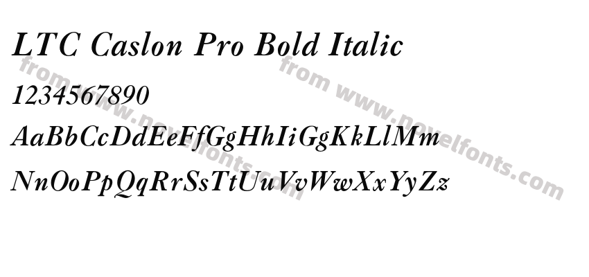 LTC Caslon Pro Bold ItalicPreview