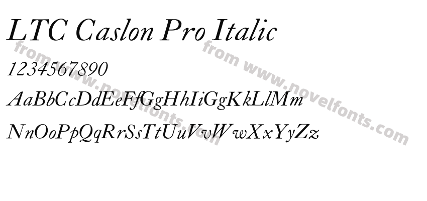 LTC Caslon Pro ItalicPreview