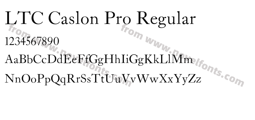 LTC Caslon Pro RegularPreview