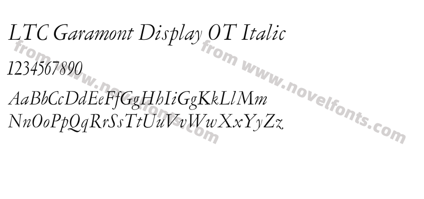 LTC Garamont Display OT ItalicPreview