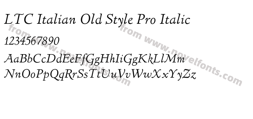 LTC Italian Old Style Pro ItalicPreview