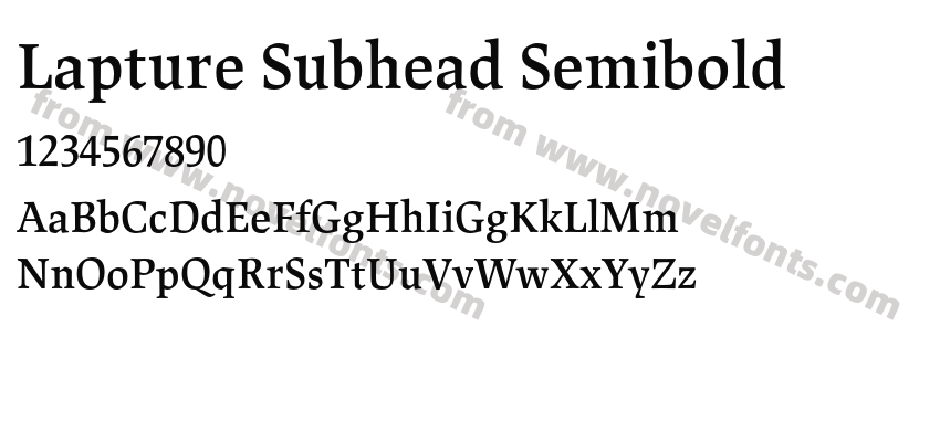 Lapture Subhead SemiboldPreview