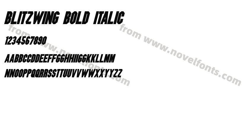 Blitzwing Bold ItalicPreview