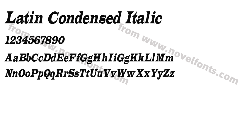 Latin Condensed ItalicPreview