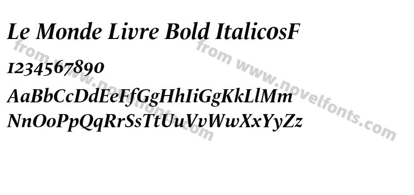 Le Monde Livre Bold Italic0sFPreview