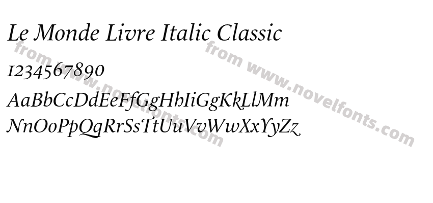 Le Monde Livre Italic ClassicPreview