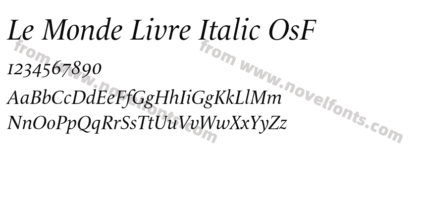 Le Monde Livre Italic OsFPreview