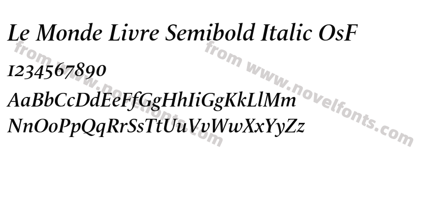 Le Monde Livre Semibold Italic OsFPreview